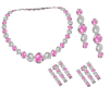 Pink/White Jewelry Set