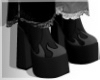 Grey Flames Boots
