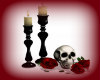 Candles & Skull Red