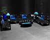 black & blue sofa