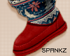 !!S Xmas Boots Maroon