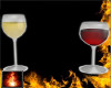 HF Red&Wht Wine Glasses