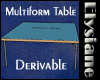 {E} Multistyle Table DRV