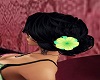 black hair w greenflower
