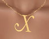 "X" Letter Necklace F