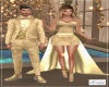 A& Sexy Couple Gold Suit