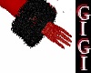 GM Fur Glove Red/Blk