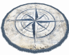 Compass rug circular