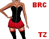 BLACK N RED CORSET