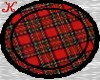Red Plaid Rug With Black