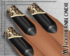 Gold leopard manicure