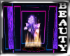 neon rose fire place wal