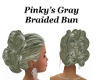 Pinkys Gray Braided Bun 