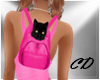CD Cat Backpack Pink