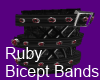 Ruby Bicept Bands Leathe