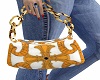 Golden white purse