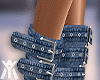 Blue Denim Boots