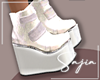 Ⓢ White Boots Platform