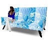 Blue Winged Heart Couch