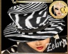 [MS1Q]Zebra Paris Hat