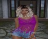 Purple fringed tanktop