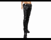 Black leather pants boot
