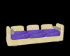 sofa cuir white purple