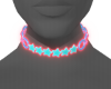 Star Beads Choker Blu