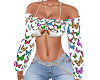 Vibrant Butterfly Top