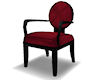 !Red black chair round