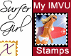 X Surfer Girl Stamp