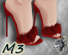 M3 Amora Fur Heels Red