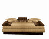 Brown/cream/gold couch