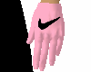 Pink Black Gloves Swoosh