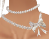Neck Pearl Bow
