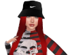 Red haired bucket hat