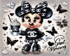 Minnie Mouse B&W Bling