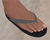Gray Flip Flops (M)