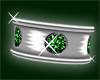 6 pc silver emerald set