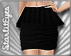 *Black Peplum Mini Skirt