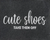 cute shoes doormat