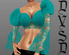 Teal Sleeved Laced Top