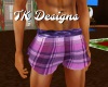 TK-Purple Plaid Shorts