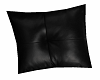 Throw Pillow Blk Leather