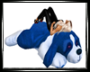 *CF*Stuffed Dog Rug BLUE