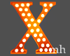 Orange Letter X