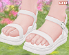 w. Basic White Sandals