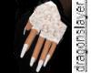 White Lace GLOVES Nails