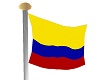 Colombia Flag With Pole