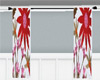 Floral Double Curtains